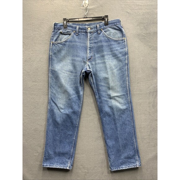 Carhartt Flannel Lined Darkstone Denim Jeans ACTUAL 36x28 Work Relaxed Fit Pants - Picture 6 of 16